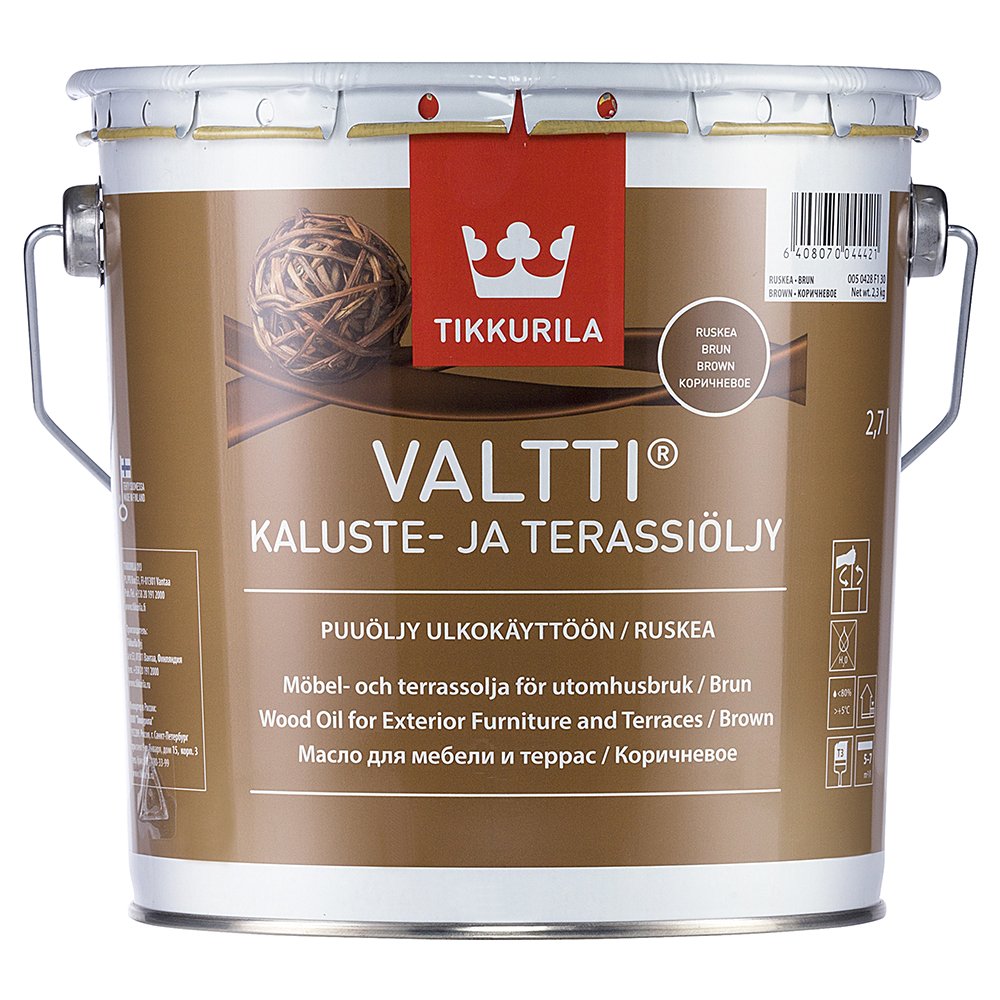 VALTTI KALUSTE- JA TERASSIOLJY 3L